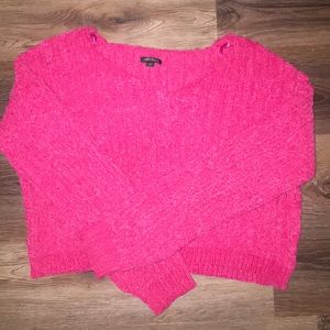 Wild Fable Pink Crop Sweater